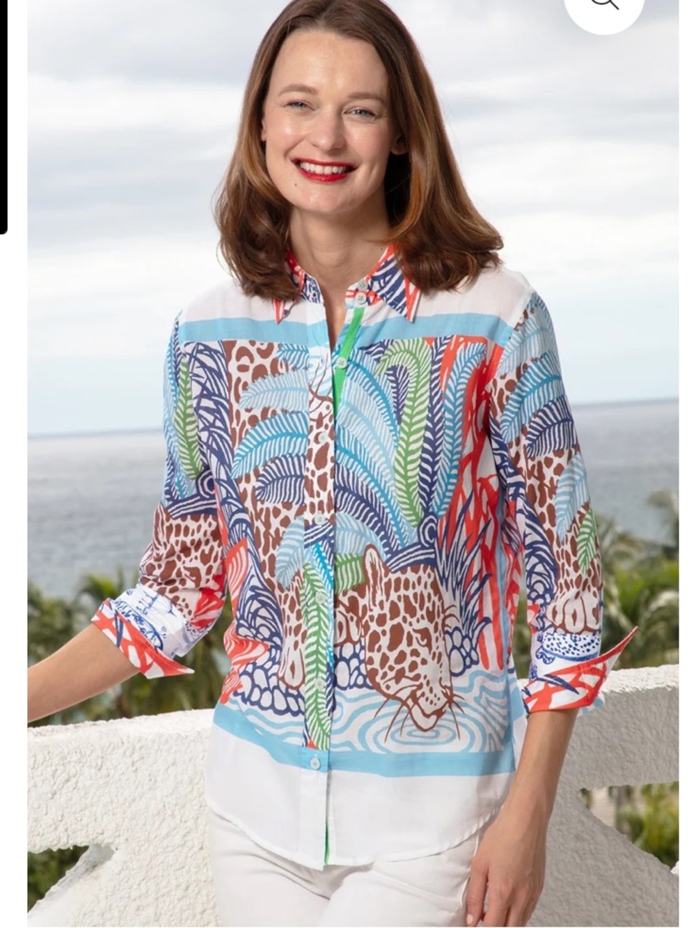 Tizzie Lizzie 3/4 Sleeve Rome Shirt Cheetah Shirt Size Small - Picture 2 of 6